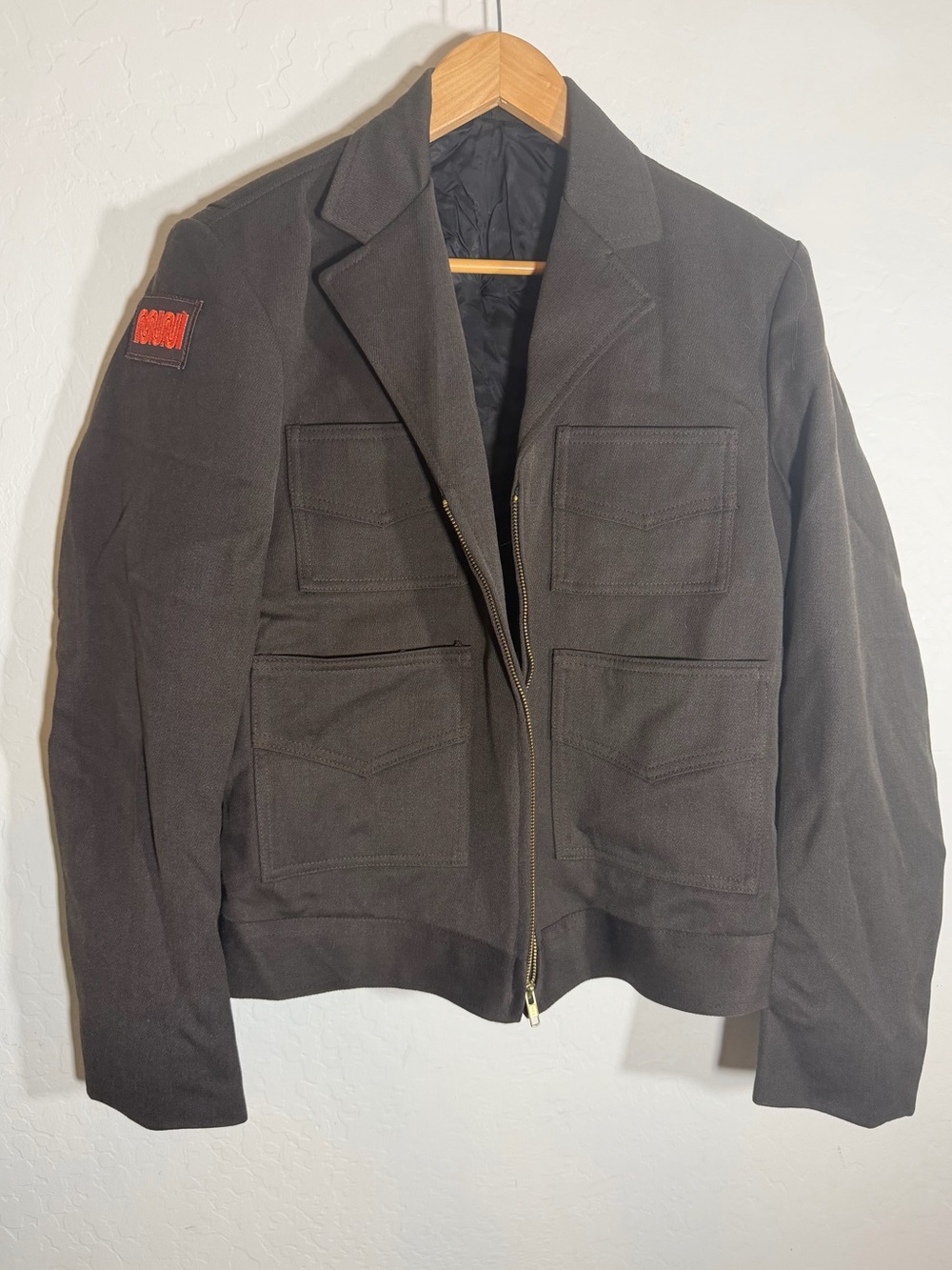 Vintage SF MUNI Uniform Jacket Caleb V Smith USA 38 Long Wool Blend Transit Brow